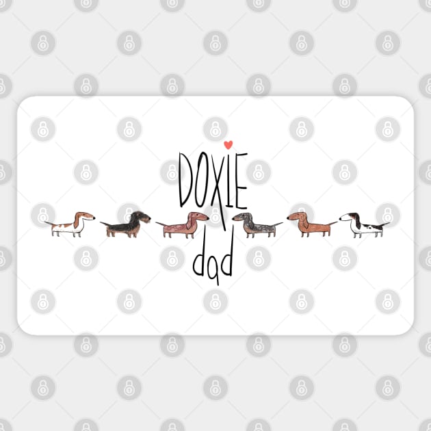 Dachshund Dad- Cute Dachshund Gift Sticker by Anna Hlimankova